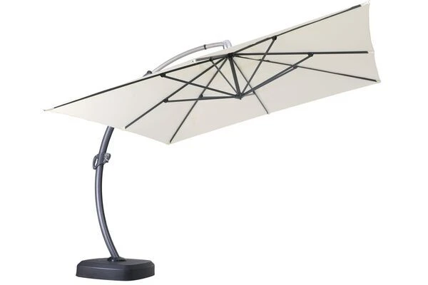 OUTFLEXX Luxus Ampelschirm, Anthrazit/creme, Edelstahl/Aluminium, 350x350cm, Inkl. Schirmständer Und Schutzhülle 10 OUTFLEXX Luxus Ampelschirm, Anthrazit/creme, Edelstahl/Aluminium, 350x350cm, Inkl. Schirmständer Und Schutzhülle - Image 10