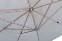 OUTFLEXX Ampelschirm, Creme, Aluminium In Holzoptik, 400x300cm, Inkl. Plattenständer -Doppler Verkäufe 10 18511.jpg