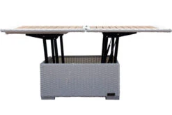 OUTFLEXX Loungetisch Höhenverstellbar, Weiß, Polyrattan, 75/152x75x40/64,5cm -Doppler Verkäufe 10 2511 18.jpg