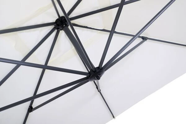 OUTFLEXX Luxus Ampelschirm, Anthrazit/creme, Edelstahl/Aluminium, 350x350cm, Inkl. Schirmständer Und Schutzhülle 11 OUTFLEXX Luxus Ampelschirm, Anthrazit/creme, Edelstahl/Aluminium, 350x350cm, Inkl. Schirmständer Und Schutzhülle - Image 11