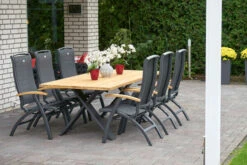 HARTMAN Xanadu Esstisch, Xerix, Alu / Teakholz, 220 X 100 Cm, X-Gestell -Doppler Verkäufe 11 20405.jpg