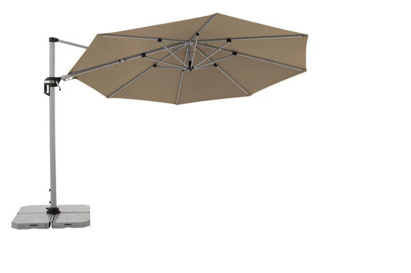 DOPPLER Active Pendelschirm, Greige, Alu/Polyester, 370cmx210 Cm, Mit Kurbel, 360°-drehbar 10 DOPPLER Active Pendelschirm, Greige, Alu/Polyester, 370cmx210 Cm, Mit Kurbel, 360°-drehbar - Image 10