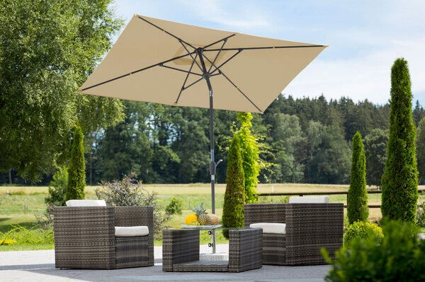 Schneider® SCHNEIDER Tunis Mittelstockschirm, Natur, Rechteckig, 270 X 150 Cm 2 Schneider® SCHNEIDER Tunis Mittelstockschirm, Natur, Rechteckig, 270 X 150 Cm - Image 2