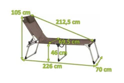 SIENA GARDEN Sole XXL Klappliege Alu / Ranotex®-Gewebe, Silber/taupe, 226x70x105 Cm, Klapp- Und Verstellbar -Doppler Verkäufe 13062 2 5.jpg