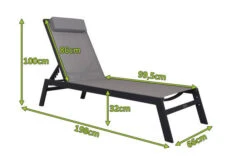 VILLANA Gartenliege, Anthrazit/grau, Aluminium/Textil, 198 X 60 X 32 Cm, Verstellbar -Doppler Verkäufe 13405 5.jpg