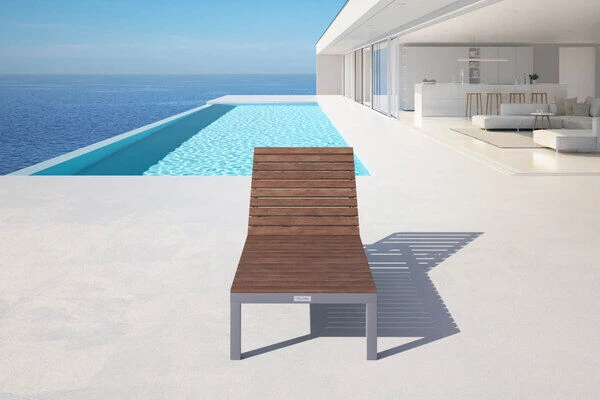 VILLANA Gartenliege, Alu / FSC-Akazienholz, 200 X 70 X 33 Cm, 4-Stufen Verstellbar 2 VILLANA Gartenliege, Alu / FSC-Akazienholz, 200 X 70 X 33 Cm, 4-Stufen Verstellbar - Image 2