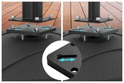 OUTFLEXX Adapterplatte Für Schirmständer Und Bodenanker, Anthrazit, Alu, 16x16x1,5cm, Lochabstand 64-113mm -Doppler Verkäufe 18885 01.jpg