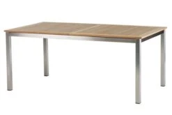 Ausziehtisch Roma Aus Edelstahl/Teak Von Diamond Garden, Ca. 180/240x100 Cm