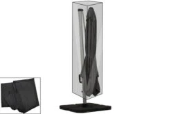OUTFLEXX Premium Abdeckhaube Größe S Für Sonnenschirme Bis Ø300cm, Schwarz, Wasserbeständig, Ø63x256cm
