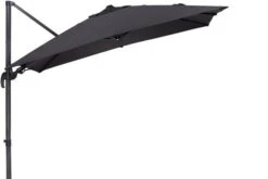 Schneider® SCHNEIDER Rhodos Eco Twist Ampelschirm, Anthrazit, Quadratisch, 270 X 270 Cm