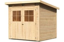 KARIBU Gartenhaus Glücksburg 3, Fichtenholz 19 Mm, Pultdach