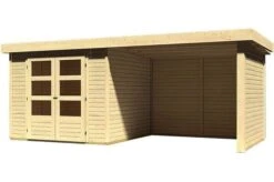 KARIBU Gartenhaus Askola 3,5, Fichtenholz 19 Mm, Flachdach