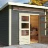 KARIBU Gartenhaus Kandern 6, Fichtenholz 28 Mm, Flachdach