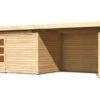KARIBU Gartenhaus Kandern 7, Fichtenholz 28 Mm, Flachdach
