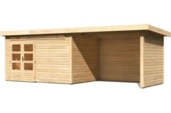 KARIBU Gartenhaus Kandern 7, Fichtenholz 28 Mm, Flachdach