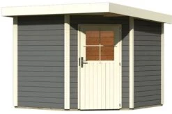 KARIBU Gartenhaus Neuruppin 2, Fichtenholz 28 Mm, Flachdach