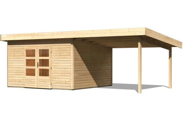 KARIBU Gartenhaus Northeim 5, Fichtenholz 38 Mm, Pultdach 1 KARIBU Gartenhaus Northeim 5, Fichtenholz 38 Mm, Pultdach