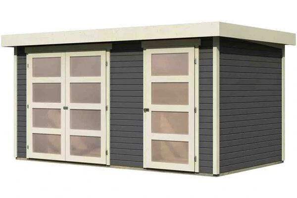 KARIBU Gartenhaus Mühlentrup, Fichtenholz 19 Mm, Flachdach 1 KARIBU Gartenhaus Mühlentrup, Fichtenholz 19 Mm, Flachdach