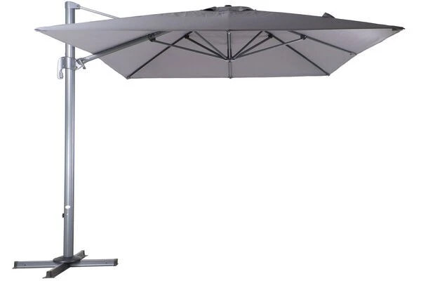OUTFLEXX Ampelschirm, Anthrazit, Pulverbesch. Aluminium, 400x300cm, Inkl. Plattenständer 1 OUTFLEXX Ampelschirm, Anthrazit, Pulverbesch. Aluminium, 400x300cm, Inkl. Plattenständer