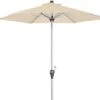 DOPPLER Active Auto Tilt Mittelstockschirm, Natur, Aluminium/Textil, Ø210cm, Höhenverstellbar, Knickbar, Mit Kurbel