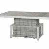 SIENA GARDEN Corido Lifttisch, Ice Grey, Alu / Gardino®-Geflecht, 160x90x47-71 Cm, Stufenlos Verstellbar