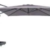 OUTFLEXX Ultimate L Ampelschirm, Anthrazit/grau, Alu/Spuncrylic®, 400x400cm, Inkl. Befüllbarem Schirmständer