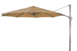 Schneider® SCHNEIDER Thassos Ampelschirm, Natur/silber, Rund, Ø 330cm