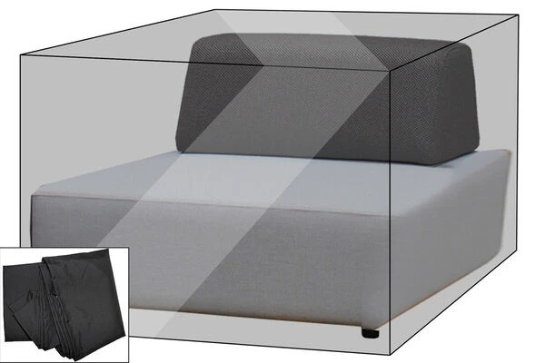 OUTFLEXX Premium Abdeckhaube Für Lounge-Element, Z.B. Maui Lounge, 107x107x65cm, Wasserbeständig, Schwarz 1 OUTFLEXX Premium Abdeckhaube Für Lounge-Element, Z.B. Maui Lounge, 107x107x65cm, Wasserbeständig, Schwarz