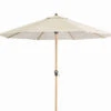 DOPPLER Alu Wood Mittelstockschirm, Natur, Alu/Polyester, 350cm, Mit Kurbel, Holzoptik