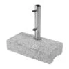 DOPPLER Granitsockel, Grau, Edelstahl/Granit, 25kg, Für Schirmstöcke Von 25-48 Mm