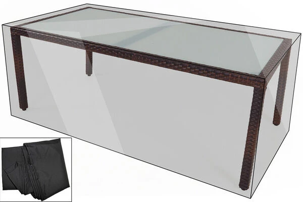 OUTFLEXX Premium Abdeckhaube Für Esstisch: 10636, Schwarz, 220 X 120 X 85 Cm, Wasserbeständig 1 OUTFLEXX Premium Abdeckhaube Für Esstisch: 10636, Schwarz, 220 X 120 X 85 Cm, Wasserbeständig