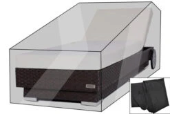 OUTFLEXX Premium Abdeckhaube Für Sonnenliege: 200x80cm, Schwarz, Wasserbeständig