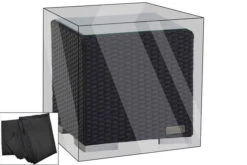 OUTFLEXX Premium Abdeckhaube Passend Z.B. Für Beistelltisch, Schwarz, 42x42x38 Cm, Wasserbeständig