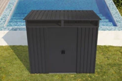 OUTTECH Gerätehaus, Anthrazit, Stahl, 194x238x203cm, Schiebetüren Und Fenster -Doppler Verkäufe 20683 3 CGI.jpg