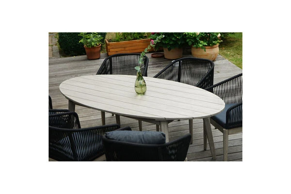 Ploß Arendal Diningtisch, Grau, FSC-Akazienholz, 200x100cm, Oval 1 Ploß Arendal Diningtisch, Grau, FSC-Akazienholz, 200x100cm, Oval