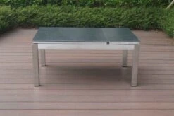 OUTFLEXX Multifunktionstisch, Grau Marmoriert, Glaskeramik / Edelstahl, 100/118x70/90x45/60cm, Platten Mehrfach Verstellbar -Doppler Verkäufe 21657 14.JPG