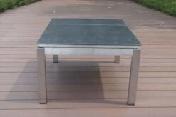 OUTFLEXX Multifunktionstisch, Grau Marmoriert, Glaskeramik / Edelstahl, 100/118x70/90x45/60cm, Platten Mehrfach Verstellbar -Doppler Verkäufe 21657 16.JPG