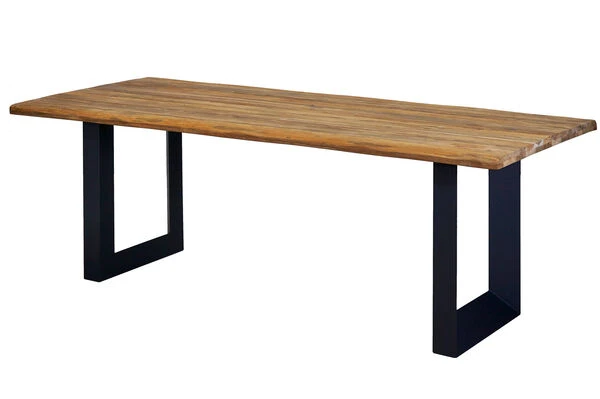 OUTFLEXX Trui Esstisch, Natur/anthrazit, Alu/recycled FSC-Teak, 200 X 100 Cm, U-Gestell 1 OUTFLEXX Trui Esstisch, Natur/anthrazit, Alu/recycled FSC-Teak, 200 X 100 Cm, U-Gestell