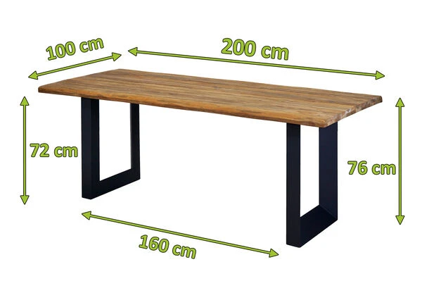 OUTFLEXX Trui Esstisch, Natur/anthrazit, Alu/recycled FSC-Teak, 200 X 100 Cm, U-Gestell 5 OUTFLEXX Trui Esstisch, Natur/anthrazit, Alu/recycled FSC-Teak, 200 X 100 Cm, U-Gestell - Image 5