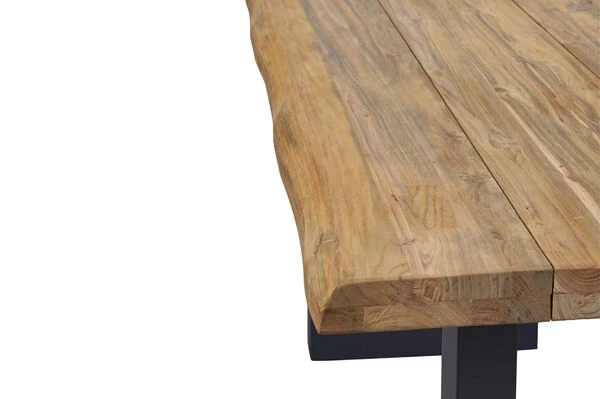 OUTFLEXX Trui Esstisch, Natur/anthrazit, Alu/recycled FSC-Teak, 200 X 100 Cm, U-Gestell 4 OUTFLEXX Trui Esstisch, Natur/anthrazit, Alu/recycled FSC-Teak, 200 X 100 Cm, U-Gestell - Image 4