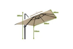 OUTFLEXX Ampelschirm, Anthrazit/creme, Aluminium/Polyester, 300x400cm, Rechteckig -Doppler Verkäufe 21788 5.jpg