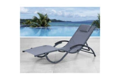 LECO Sonnenliege, Grau, Aluminium/Textilene