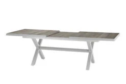 SIENA GARDEN Sincro Ausziehtisch, Matt Weiß-grau/washed Grey, Alu/Keramik, 200/260x100 Cm, Synchroner Auszugsmechanismus -Doppler Verkäufe 21998 3.jpg