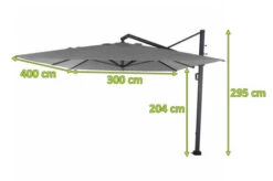 SIENA GARDEN Stratos Ampelschirm, Anthrazit/grau Meliert, Alu/Polyester, 300x400 Cm, UPF 50+, 360° Drehbar, 6-fach Neigbar -Doppler Verkäufe 22009 5.jpg