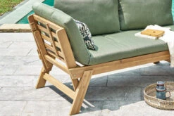 OUTFLEXX Lounge/Liege, FSC Akazie, Teakoptik, 192x70x60cm, Inkl. Polster, Grün -Doppler Verkäufe 22356 4.jpg