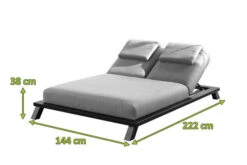 OUTFLEXX Exklusivmodell Blain Doppelliege, Flanelle, Alu/Sunbrella, 222 X 144 X 38 Cm, Inkl. Verstellbarer Rückenlehne 12 OUTFLEXX Exklusivmodell Blain Doppelliege, Flanelle, Alu/Sunbrella, 222 X 144 X 38 Cm, Inkl. Verstellbarer Rückenlehne -Doppler Verkäufe 22851 3.jpg