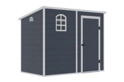 OUTTECH Gerätehaus, Anthrazit, Polypropylen, 247 X 143 X 194 Cm, Inkl. Fenster Und Lüftungsgitter -Doppler Verkäufe 24402 4.jpg