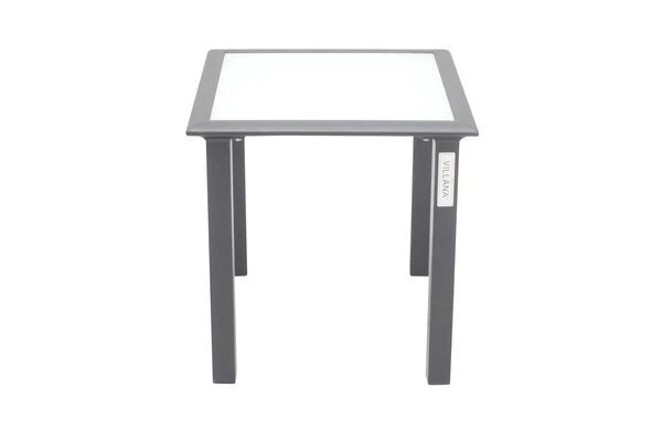 VILLANA Beistelltisch, Anthrazit/weiß, Alu/Sicherheitsglas, 45 X 45 X 45 Cm 2 VILLANA Beistelltisch, Anthrazit/weiß, Alu/Sicherheitsglas, 45 X 45 X 45 Cm - Image 2