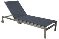 OUTFLEXX 2er-Set Rollliege, Schwarz, Edelstahl/Teak, 212x71x36cm, Mit Beistelltisch 45x45cm -Doppler Verkäufe 2 14169.jpg