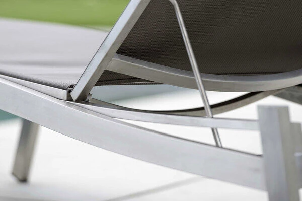 STERN Allround Rollenliege, Silbergrau, Edelstahl/Textil, 200x71x38 Cm, Verstellbare Rückenlehne 2 STERN Allround Rollenliege, Silbergrau, Edelstahl/Textil, 200x71x38 Cm, Verstellbare Rückenlehne - Image 2